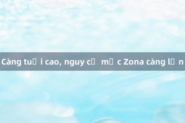 Càng tuổi cao, nguy cơ mắc Zona càng lớn