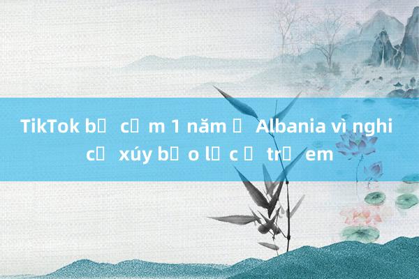 TikTok bị cấm 1 năm ở Albania vì nghi cổ xúy bạo lực ở trẻ em